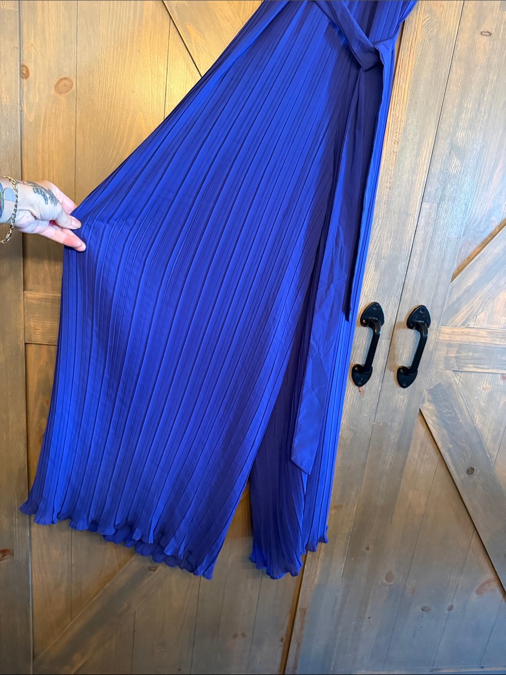 Beyond Words Blue Jumpsuit View 2